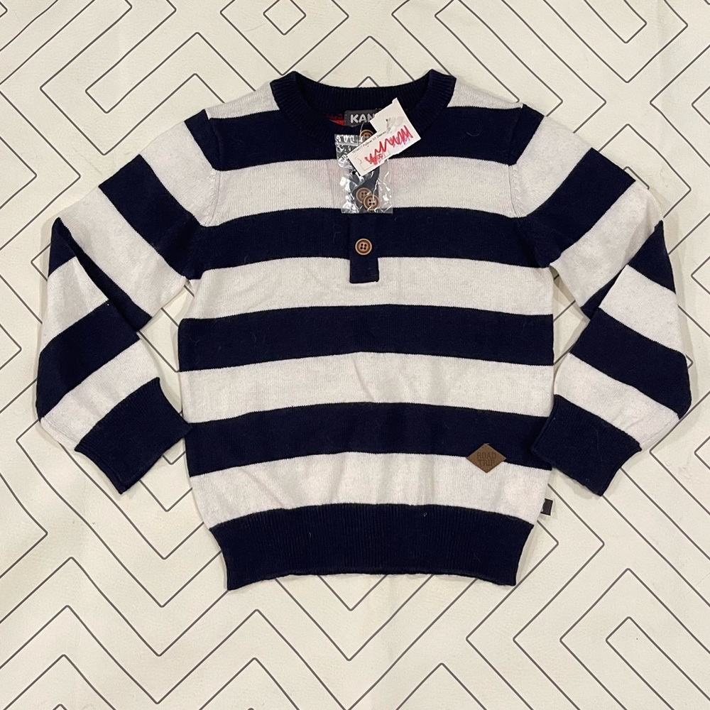 NWT Kanz Rugby Stripe Sweater